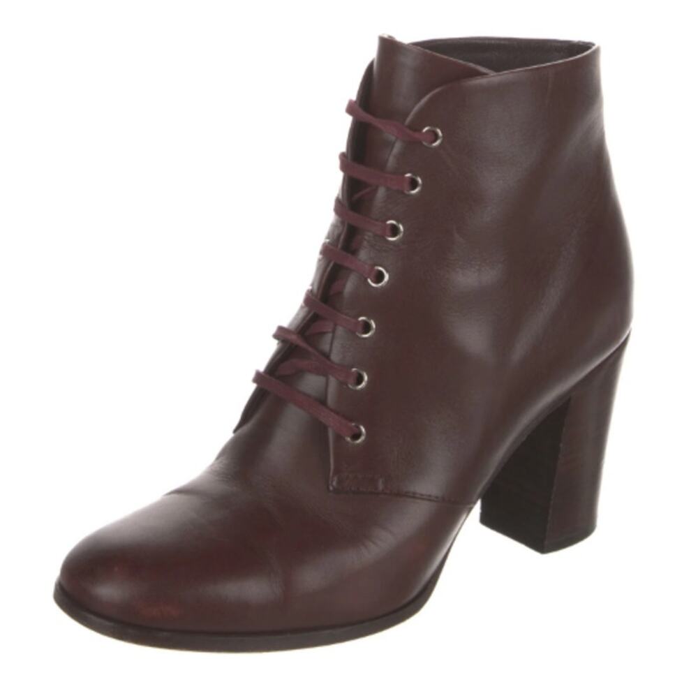 Chanel Leather lace up boots